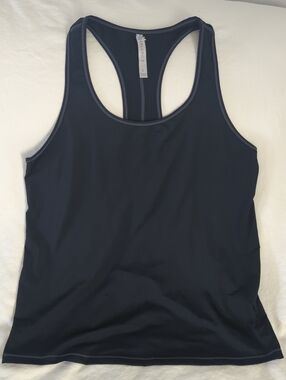 Fabletics Women's High-Tempo Racerback Tank Top | Solid Black Size Small